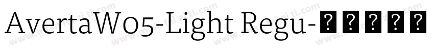 AvertaW05-Light Regu字体转换